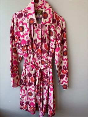 Aunt Wanda Floral Print Jacket - Pink & Cream